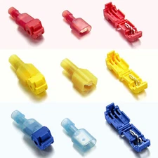 120/60pcs T-Taps Wire Connectors Quick Splice Terminals Insulated Crimp Cable