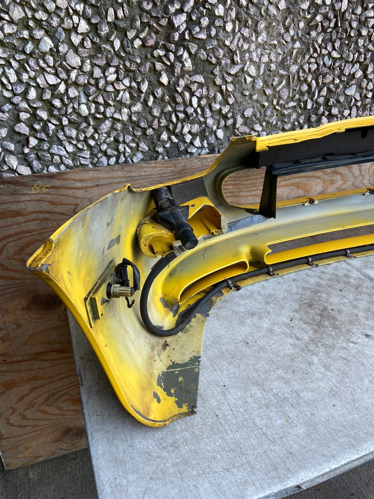 2002 to 2007 Maserati Spyder Front Bumper Cover Yellow OEM A6976 C