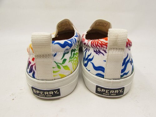 Zapatillas originales Sperry arco iris talla 10M multicolor sin cordones zapatos Peace - Imagen 4 de 6