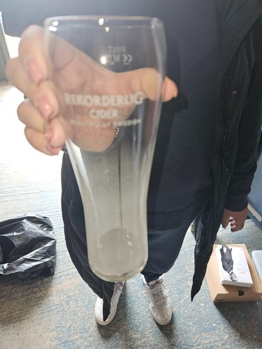12 X Rekorderlig Swedish Cider Tall Pint 20oz Glasses Boxed New And Unused - Picture 2 of 2