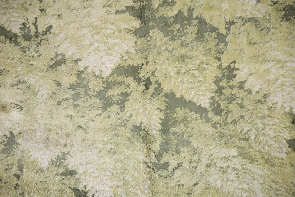 Nature Print Abstract Indian Handmade Oriental Area Rug 5'x7' Contemporary Rug - Image 4 of 4