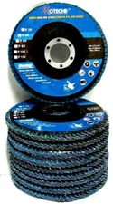 100 pc  4-1/2"x7/8" 80 Grit Blue Zirconia Flap Disc Angle Grinder Sanding Wheels