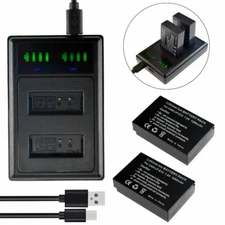 2x Battery +DUAL Charger For Canon LC-E12E  DS126391 DS126471 DS126441 M100 SX70