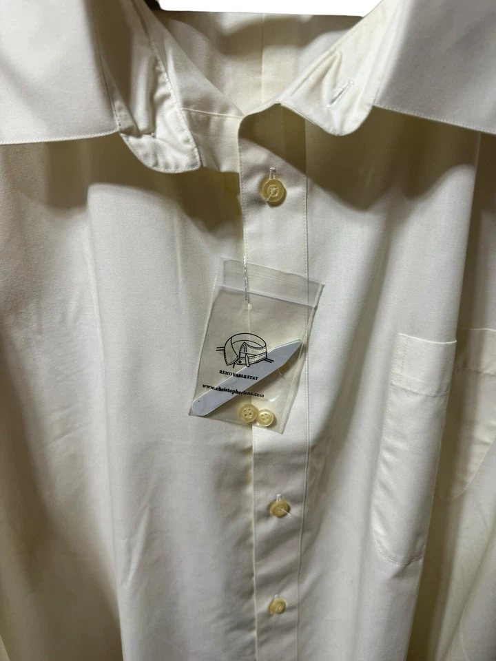 Camisa de Vestir Módena Crudo Pálido Nueva Alta 20 Mangas 36/37 Foto 3 de 4