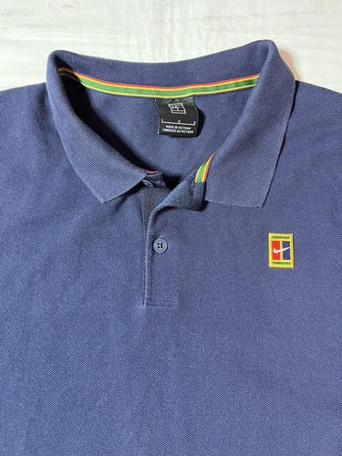 Nike Court Tennis Dri Fit Polo Shirt Youth Large Men’s Small Blue Short Sleeve - Picture 2 of 6