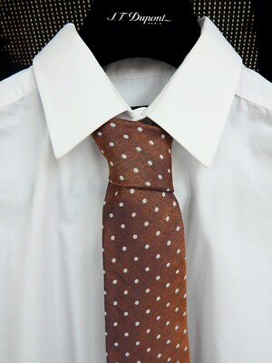 1.26 Cravate S.T. Dupont soie neuve Tie silk new the best gift Elegant  style