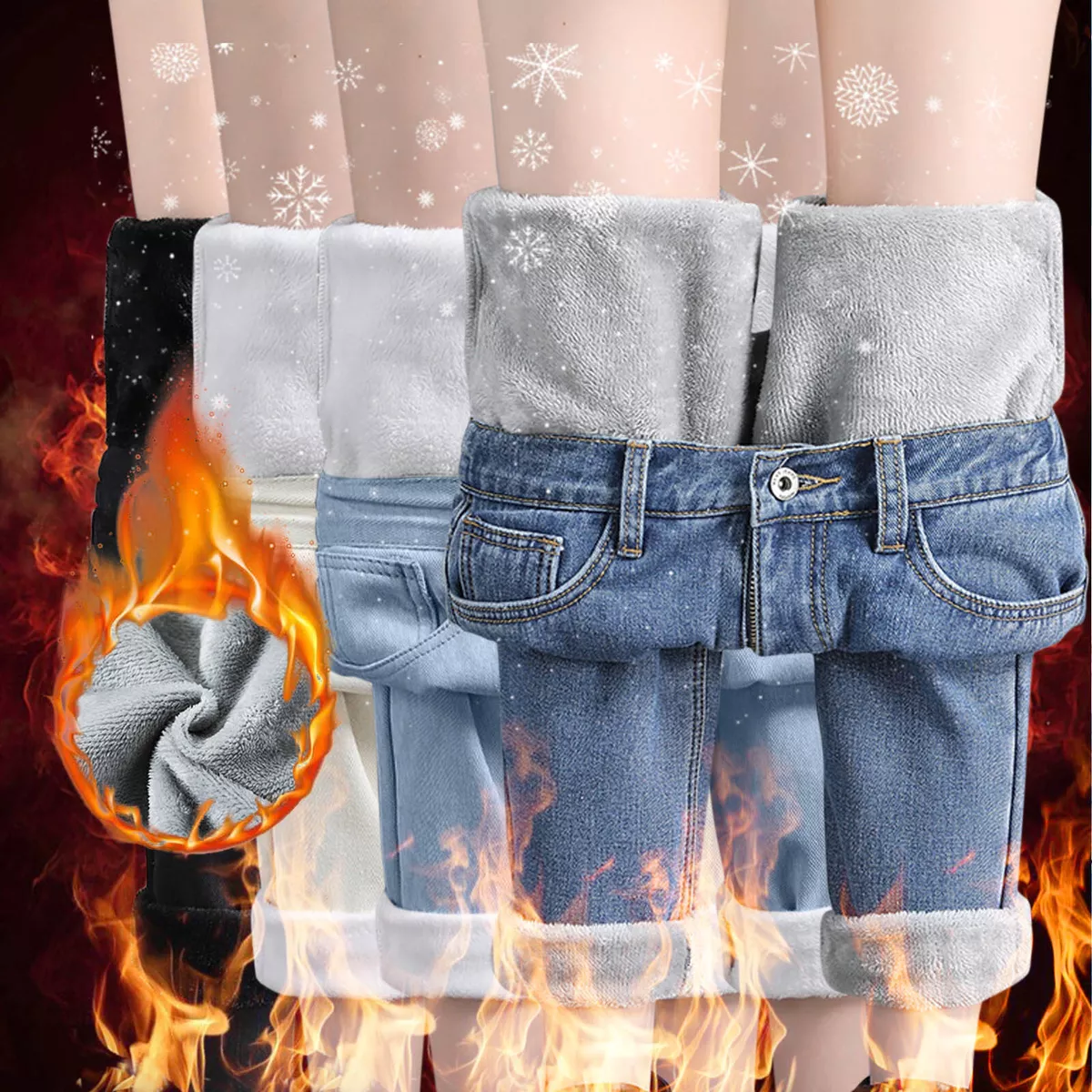 Women's pants clearance with flannel lining