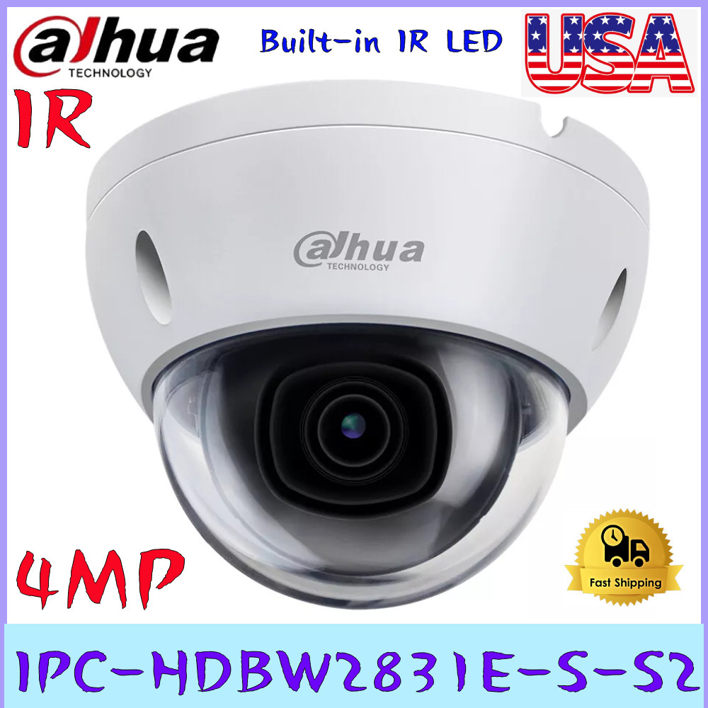 Dahua 4K 8MP Starlight IP Dome Camera with IR WDR H.265+ and PoE 2.8mm