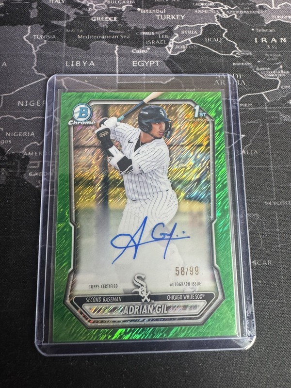 2026 Bowman Chrome Adrian Gil CPA-AG 1st Bowman Green Shimmer Refractor Auto /99