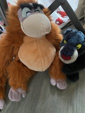 Vintage Disney Jungle Book King Louie  Bagheera Medium Plush Stuffed Animals