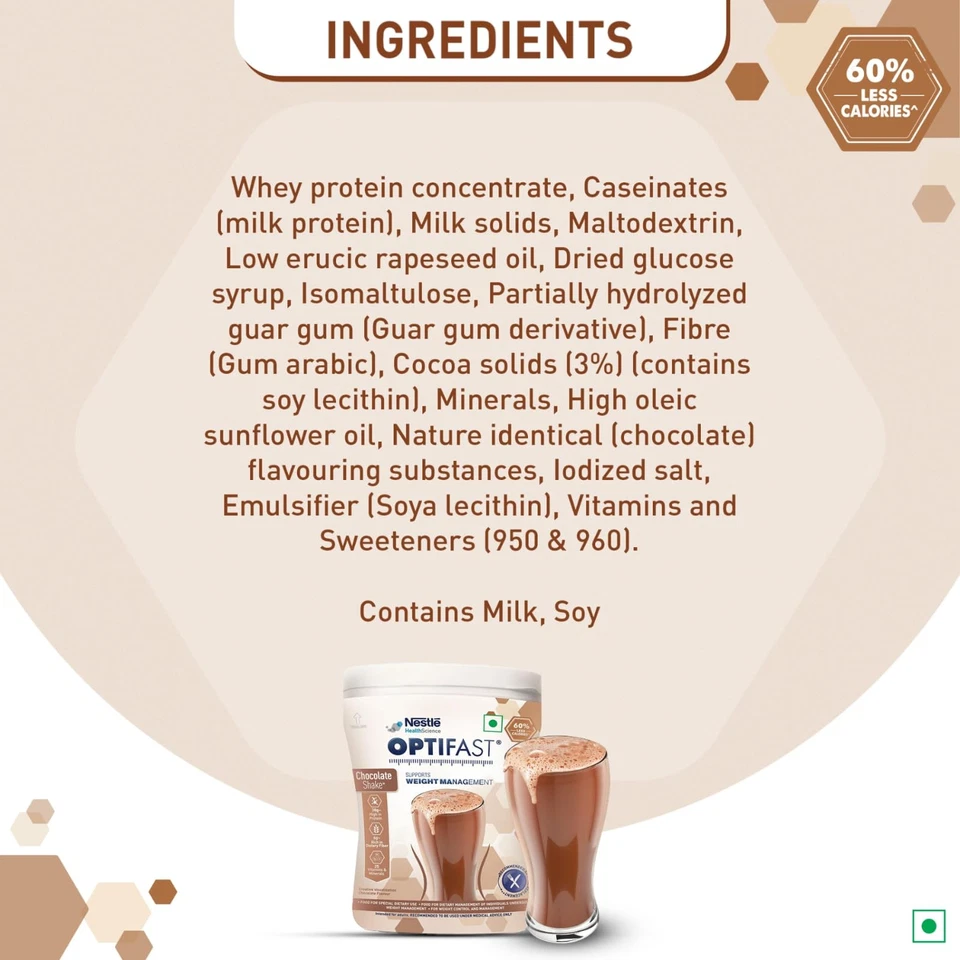 Nestlé Optifast dieta de pérdida de peso 400 g chocolate | batido de reemplazo de comidas Foto 3 de 4