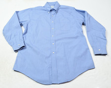 Brooks Brothers Shirt Mens 16.5 Blue Plaid Long Sleeve Button-Down Slim Fit
