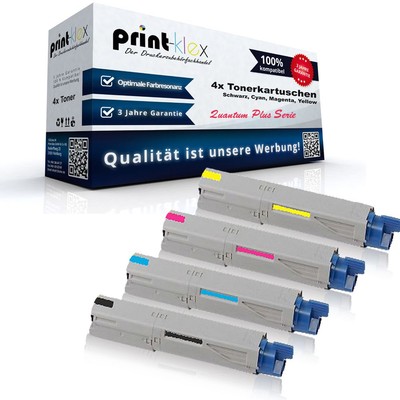 4x XXL Tonerkartuschen für OKI C 3450 N 3520 MFP 3530 n S Quantum Plus