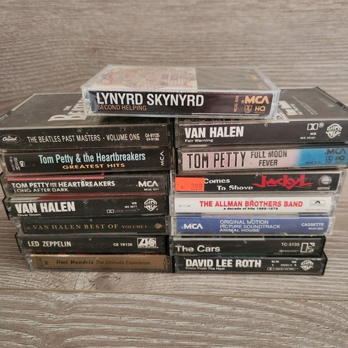 Vtg Classic Rock Cassette Tapes Lot of 15 - Tom Petty Van Halen LED Zeppelin