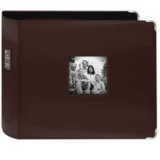 Pioneer Photo Album Scrapbook Binder, 12x12" 3-2.5" D-Ring, Sewn Leatherette Fra