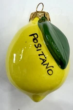 Positano Lemon 3’’ Lemon ornament Made/Painted by hand in Italy