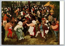 Wedding Dance by Pieter Bruegel in Detroit Institute of Art postcard