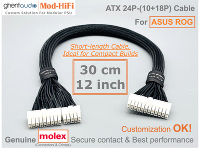  ATX 24-Pin Cable for ASUS ROG LOKI SFX-L 1200W Titanium -  30cm / 12 inch