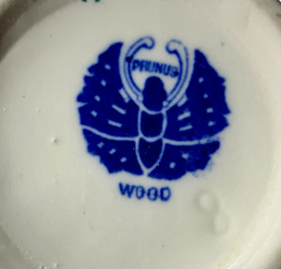 Jarrón antiguo chino de porcelana Prunus. Patrón floral azul Foto 2 de 2