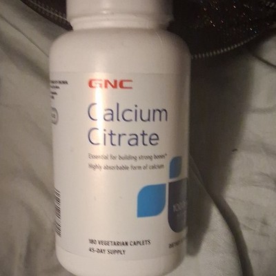 GNC Calcium Citrate 600 mg Bone Health Mineral - 180 Vegetarian Caplets