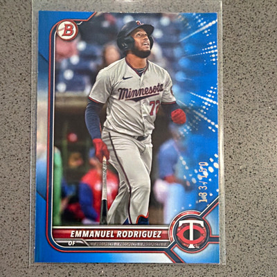 2022 Bowman Draft Emmanuel Rodriguez Twins Rookie Blue /150 #BD-93