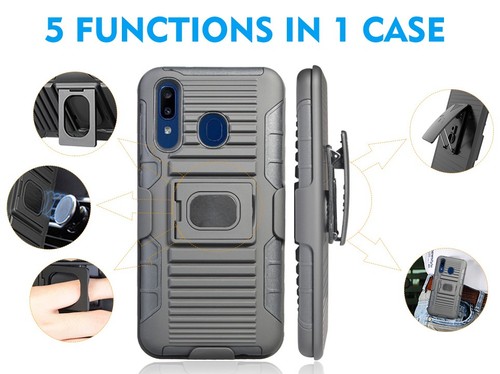 Noir Étui Robuste + Clip Ceinture + Magnétique Support pour Voiture pour - Photo 11 sur 11