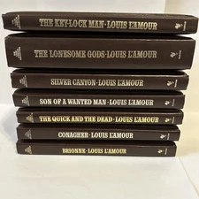 The Louis L'Amour Collection- Lot of 7 Leatherette Bantam Book HC Popular Titles