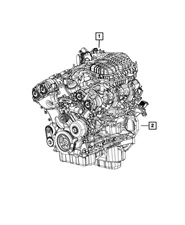 Genuine Mopar Long Block Engine Remanufactured R8259595AB