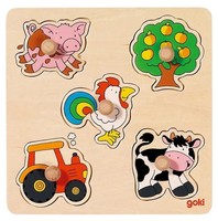 Steckpuzzle Auf Dem Land (Holzpuzzle) | Goki | Spiel | In Spielebox | 57546