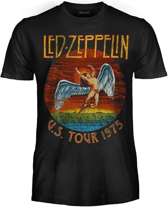 Футболка LED Zeppelin, выпущенная в 1975 году в рамках тура по США, Оригинал