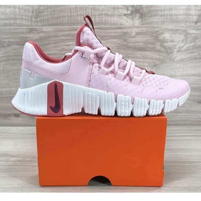 Women's 10 - Nike Free Metcon 5 Pink Foam Dark Team Red Adobe