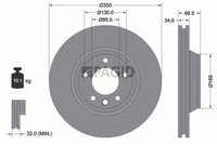 1X Bremsscheibe Pagid 54217NHC FüR VW Touareg 7LA 7L6 7L7 7P5 7P6 TDI FSI V10 Q7