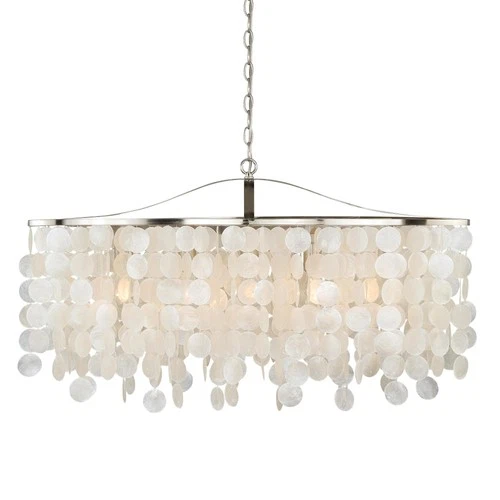 Elsa 5-Light Pendant in Transitional and Oval Style 21 Inch Tall and 35.75 - Picture 1 of 2