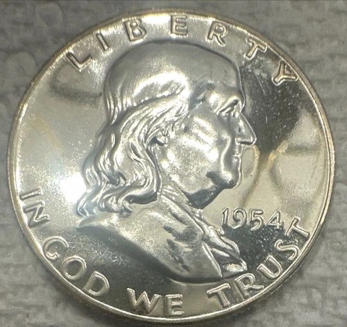 1954 franklin half dollar Very Proof Like Stunner