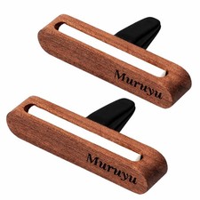 Muruyu 2-Pack Car Diffuser, Natural Sapele 3.15"L x 0.59"W x 0.59"H, Brown