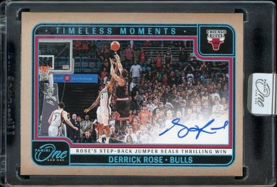 2024 Panini One And One Derrick Rose Timeless Moments Auto Platinum 1/1 #TMA-ROS