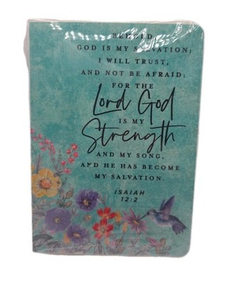 Soul Scripts Canvas Blank Journal Hummingbird Religion Isaiah 12:2 5.5'' x 7.5'' 