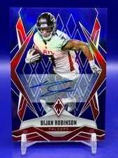 2025 Panini Phoenix Bijan Robinson #112 Blue Prizm Parallel AUTO 46/49 Falcons