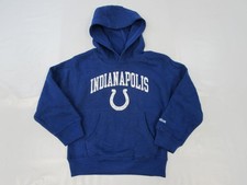 New -Minor Flaw- Indianapolis Colts Youth Kids Size M 5/6 Blue Hoodie