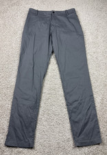 Bird Dogs Boom Pants Mens 32x32 Gray Chino Zip Golf Stretch Casual Technical