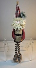 Vintage Christmas Shelf Sitter Rustic Woodland Santa Holiday Decor Sitting 10 In