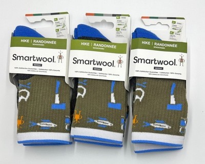 3 Pack Smartwool Men's Merino Wool Performance Hike Crew Sock Full Cushion Sz M