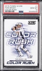 2018 PANINI SCORE COLOR RUSH #1 TOM BRADY PSA 10