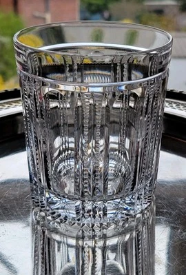 MEL SIMMONS CRYSTAL HIGH QUALITY WATERFORD/BACCARAT STYLE CRYSTAL WHISKY/RUMMER VINTAGE DESIGN 11oz