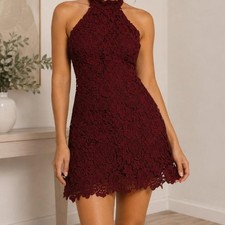 Lulus Burgundy Mini Dress NWT Women XS Formal Evening Wedding Homecoming