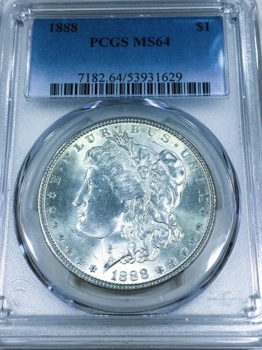 1888 Morgan Silver Dollar PCGS MS64 Beautiful Coin