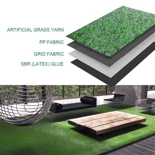 Synthetic Artificial Grass Turf Lawn 4ft x 10ft, 1.38" Outdoor/Indoor Fake Gr... - Picture 3 of 7