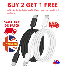 0.25m-3m USB C To USB C FAST CHARGE TYPE C CHARGING DATA SYNC CABLE UK