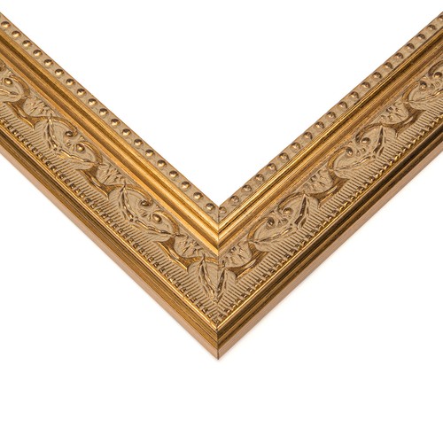 8x17 Frame Gold Real Wood Picture Frame Width 1.75 inches | Interior Frame Depth