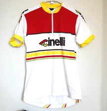 Cinelli vintage cycling jersey - size large - Made in USA - STAIN read